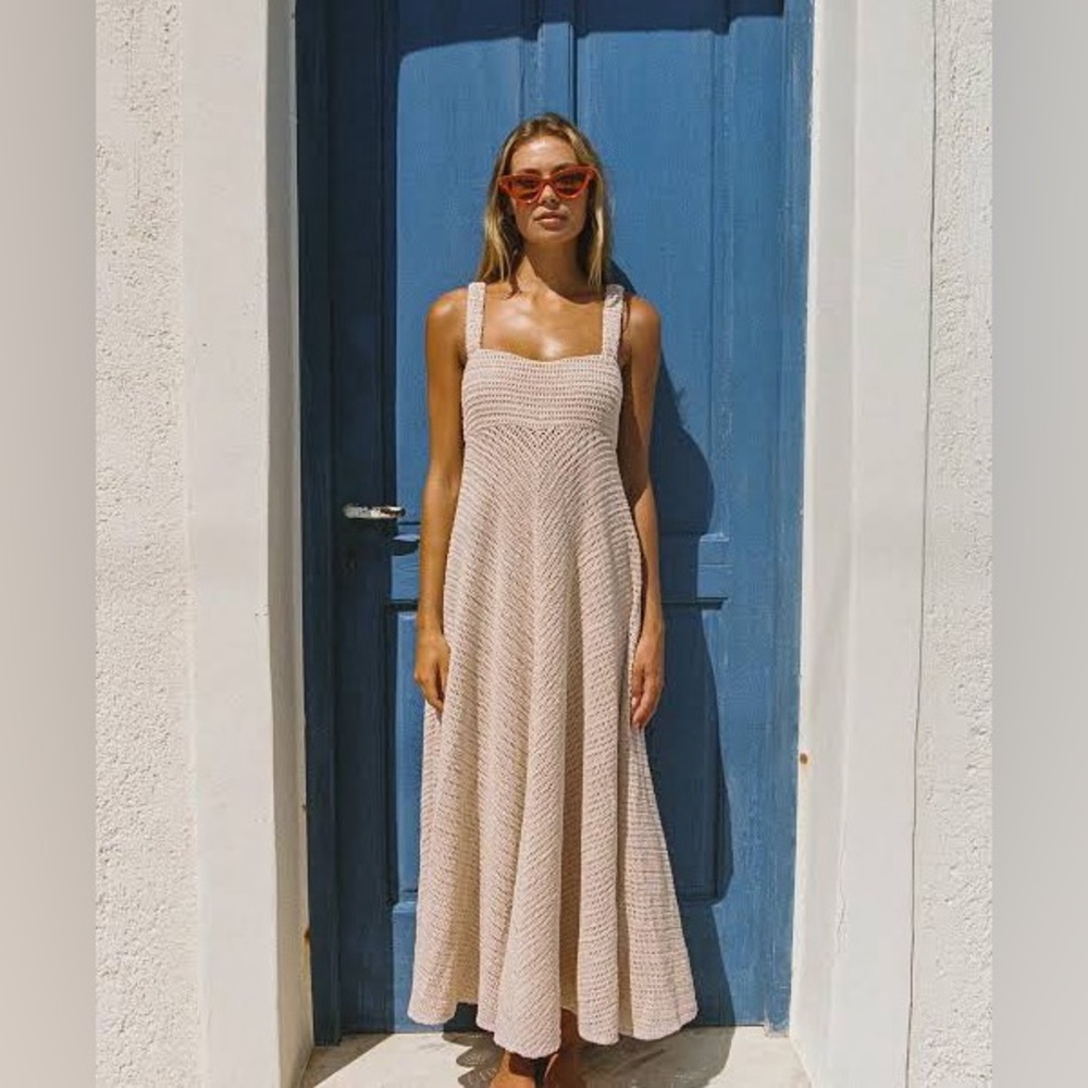 Mister Zimi Sissy Midi Dress in Ecru